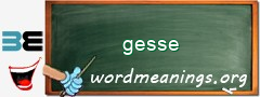 WordMeaning blackboard for gesse